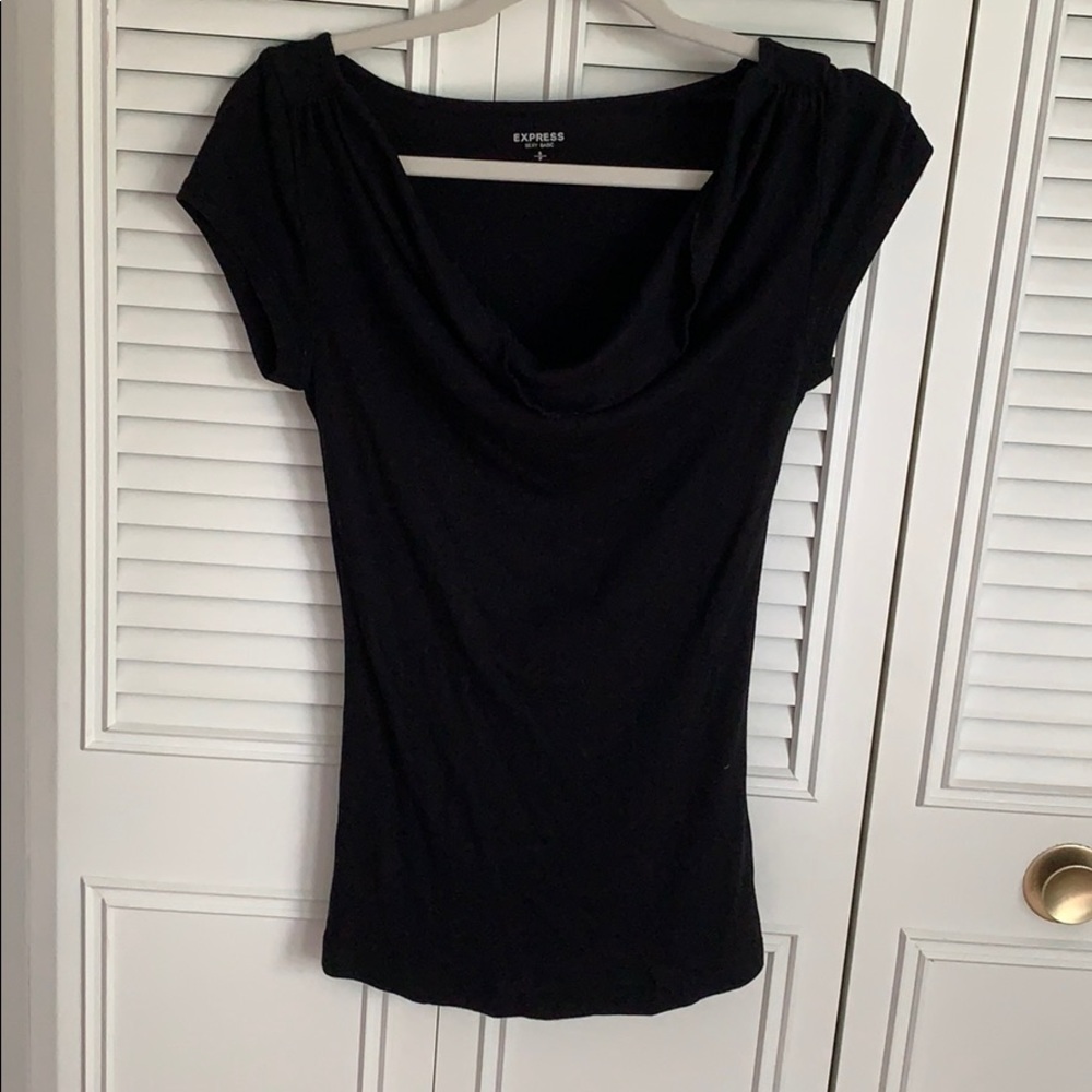 Black short sleeve top from Express